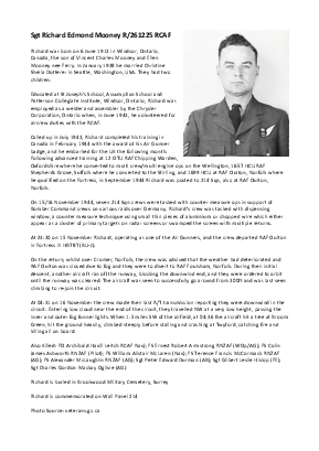 A preview of a PDF biography for Mooney, Richard Edmond